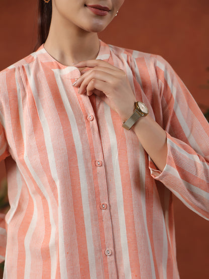 Women's Cotton Self Design Co ord Set