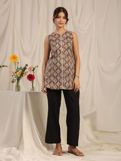Women's Grey Short Kurti